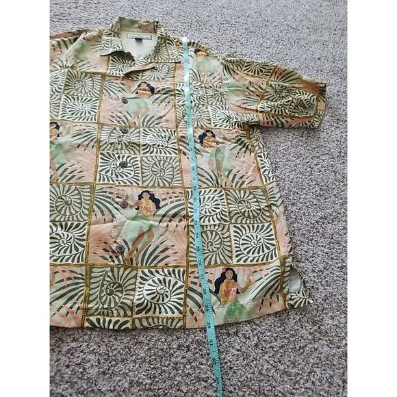 Tommy Bahama Relax Beach Hawaiian Shirt 100%‎ Silk Hula Girls Polynesian Size M - Picture 9 of 10